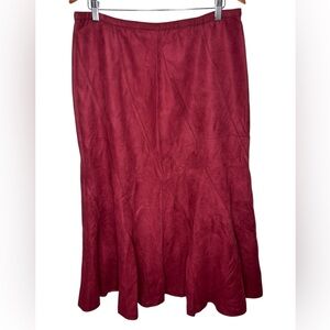 Vintage Napa Valley Faux Suede Red Skirt‎